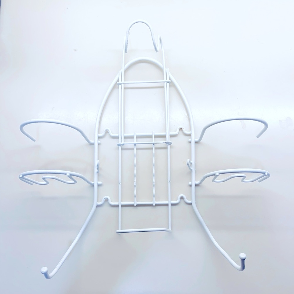 White Metal Wall Rack for Iron and Ironing Supplies